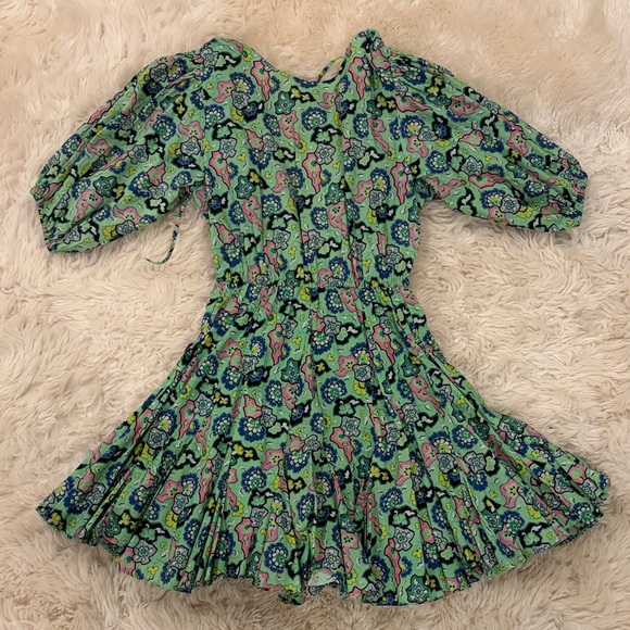 RHODE Dresses & Skirts - RHODE Dress in Green and Pink Floral XS